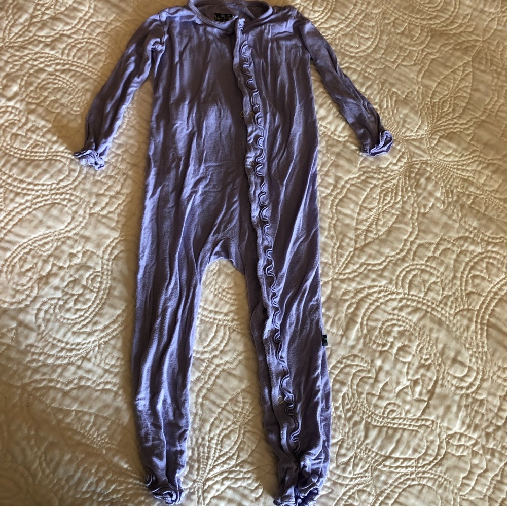 Kickee Pants Lavender Ruffle Jammies
